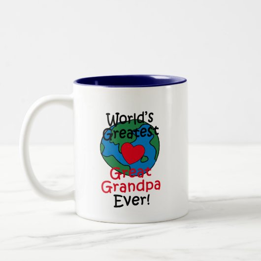 's Werelds grootste opa-hart Tweekleurige Koffiemok (Links)