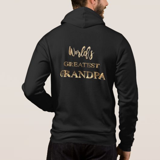 's Werelds grootste opa met elitair goudzoekende t Hoodie (Achterkant)