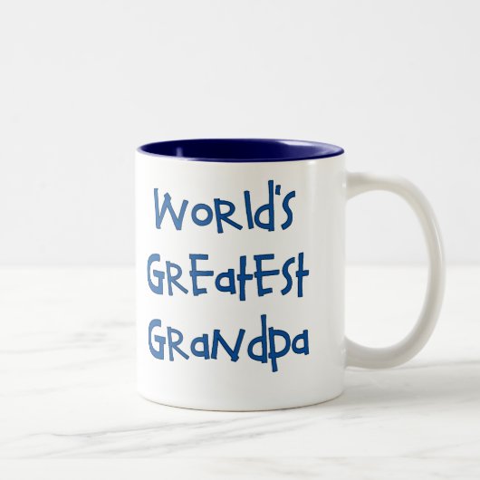 's Werelds grootste opa-Mok Tweekleurige Koffiemok (Rechts)