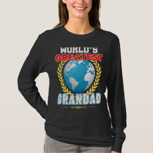 's Werelds grootste opa op aarde trotse vaderdag T-shirt