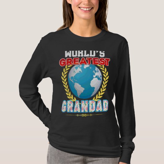 's Werelds grootste opa op aarde trotse vaderdag T-shirt (Voorkant)