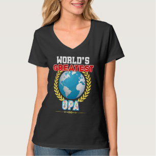 's Werelds grootste opa op aarde trotse vaderdag T-shirt