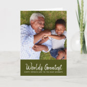 's Werelds grootste opa-Vaderdag fotokaart Kaart (Voorkant)