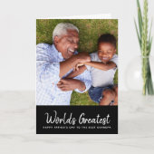 's Werelds grootste opa-Vaderdag fotokaart Kaart (Voorkant)