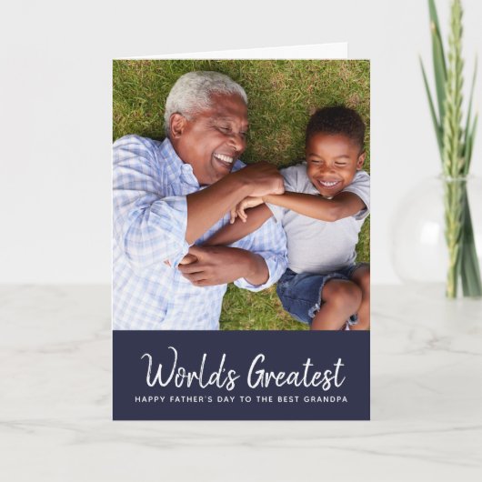 's Werelds grootste opa Vaderdag fotokaart Kaart (Voorkant)