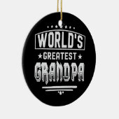 's Werelds grootste opa-Vaderdag Keramisch Ornament (Rechts)