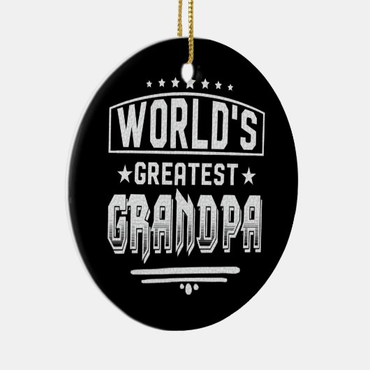 's Werelds grootste opa-Vaderdag Keramisch Ornament (Rechts)