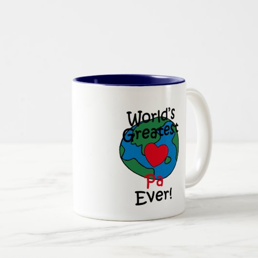 's Werelds grootste Pa-hart Tweekleurige Koffiemok (Voorkant rechts)