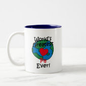 's Werelds grootste Pa-hart Tweekleurige Koffiemok (Links)