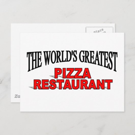 's Werelds grootste paizza restaurant Briefkaart (Voorkant / Achterkant)