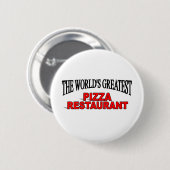 's Werelds grootste paizza restaurant Ronde Button 5,7 Cm (Voorkant /achterkant)