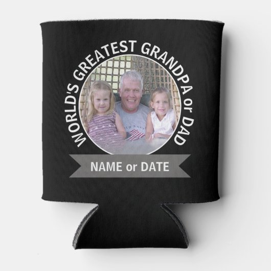 's Werelds grootste pap, aangepast foto-sjabloon Blikjeskoeler (Voorkant)