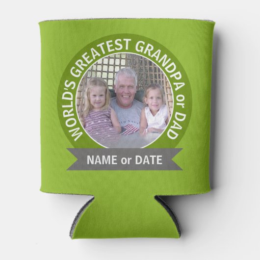 's Werelds grootste pap, aangepast foto-sjabloon Blikjeskoeler (Voorkant)