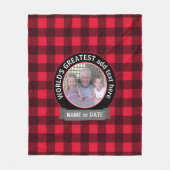 's Werelds grootste pap, aangepast foto-sjabloon Fleece Deken (Voorkant)