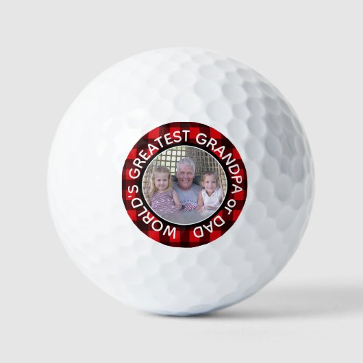 's Werelds grootste pap, aangepast foto-sjabloon Golfballen (Voorkant)