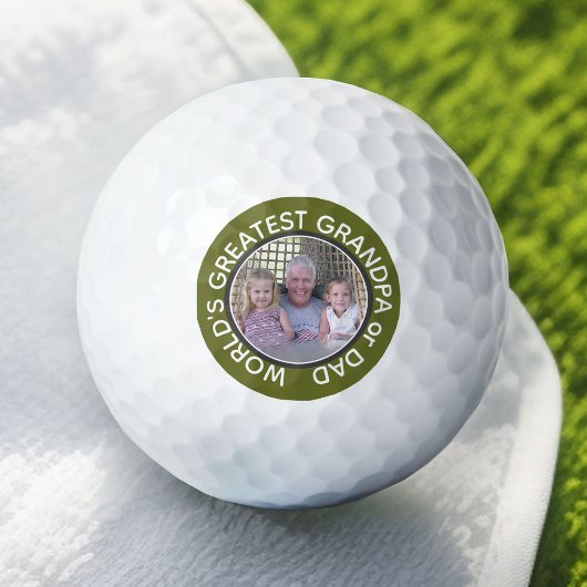 's Werelds grootste pap, aangepast foto-sjabloon Golfballen