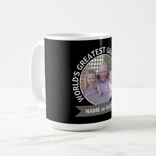 's Werelds grootste pap, aangepast foto-sjabloon Koffiemok (Voorkant links)