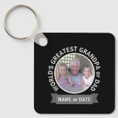 's Werelds grootste pap, aangepast foto-sjabloon Sleutelhanger (Voorkant)