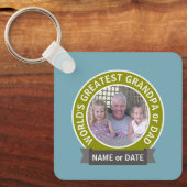 's Werelds grootste pap, aangepast foto-sjabloon Sleutelhanger (Voorkant)