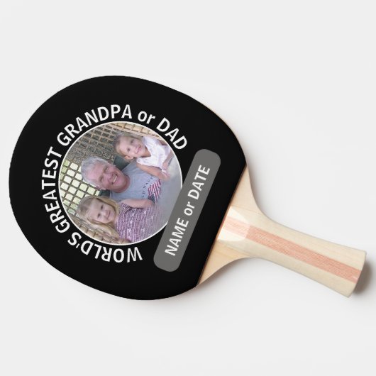 's Werelds grootste pap, aangepast foto-sjabloon Tafeltennisbatje (Zijkant)