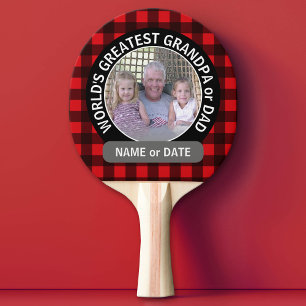 's Werelds grootste pap, aangepast foto-sjabloon Tafeltennisbatje