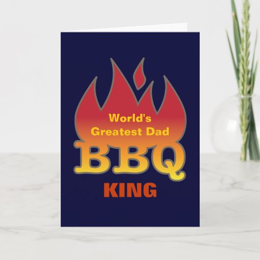 's Werelds grootste pap BBQ KING Kaart (Voorkant)