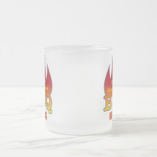 's Werelds grootste pap BBQ KING Matglas Koffiemok (Center)