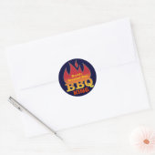 's Werelds grootste pap BBQ KING Ronde Sticker (Envelop)