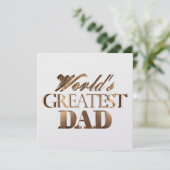 's Werelds grootste pap Elegant Text Gold Typograf Kaart (Staand voorkant)