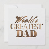 's Werelds grootste pap Elegant Text Gold Typograf Kaart (Voorkant)