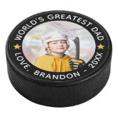 's Werelds grootste pap Foto personaliseerde je kl Hockey Puck (3/4)