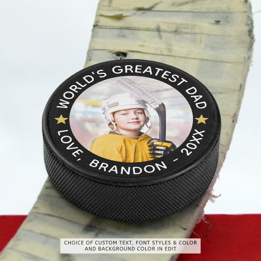 's Werelds grootste pap Foto personaliseerde je kl Hockey Puck