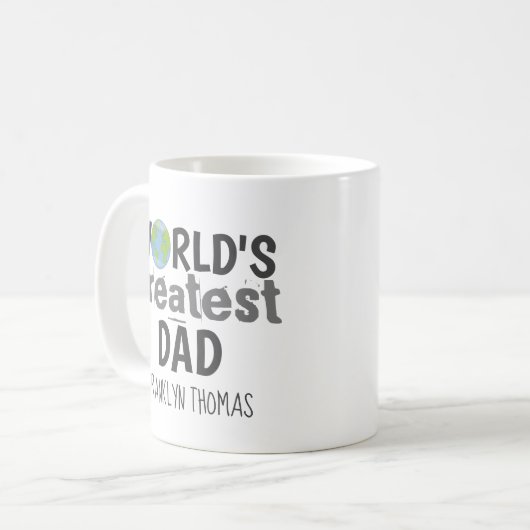 's Werelds grootste pap-grieplanet gepersonaliseer Koffiemok (Voorkant links)