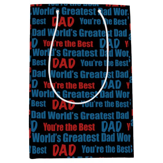 's Werelds grootste pap Je bent de beste Medium Cadeauzakje (Voorkant)