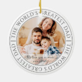 's Werelds grootste pap moderne klassieke foto Keramisch Ornament (Achterkant)