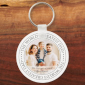 's Werelds grootste pap moderne klassieke foto Sleutelhanger (Voorkant)