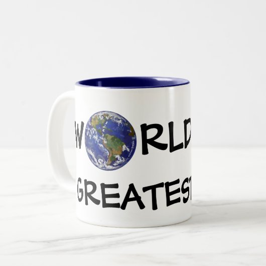 's Werelds grootste pap-mok Tweekleurige Koffiemok (Voorkant links)