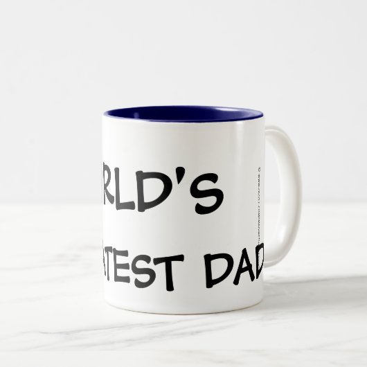 's Werelds grootste pap-mok Tweekleurige Koffiemok (Voorkant rechts)