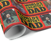 's Werelds grootste pap rood voeg je eigen foto's Cadeaupapier (Rol Hoek)