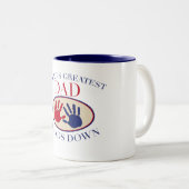 's Werelds grootste pap staat neer Tweekleurige Koffiemok (Voorkant rechts)