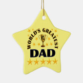 's Werelds grootste pap Trophy Stars Cute Kerstmis Keramisch Ornament (Rechts)