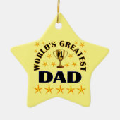's Werelds grootste pap Trophy Stars Cute Kerstmis Keramisch Ornament (Voorkant)