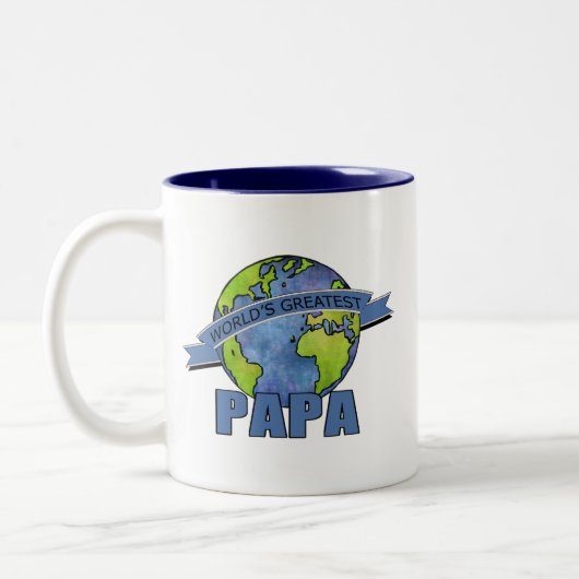 's Werelds grootste pap Tweekleurige Koffiemok (Links)