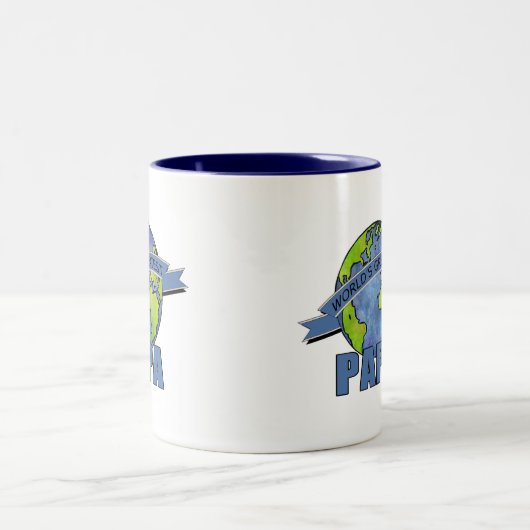 's Werelds grootste pap Tweekleurige Koffiemok (Center)