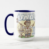 's Werelds grootste pap Vaderdag BBQ Gear Mok (Links)