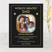 's Werelds grootste pap Vaderdag Foto Big Custom Kaart (Gele Bloem)