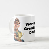'S Werelds grootste papa cadeau voor hem Vader Opa Koffiemok (Voorkant links)