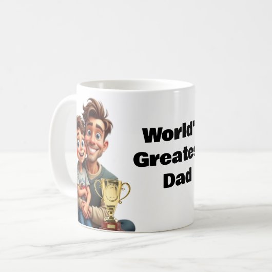 'S Werelds grootste papa cadeau voor hem Vader Opa Koffiemok (Voorkant links)