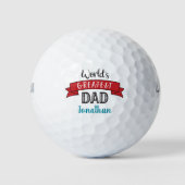 's Werelds Grootste Papa Cool Modern Custom Naam R Golfballen (Voorkant)