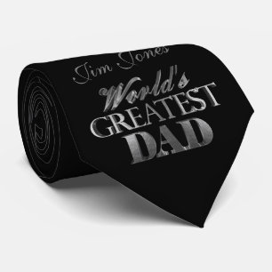 's Werelds Grootste Papa Elegante Typografie Naam Stropdas